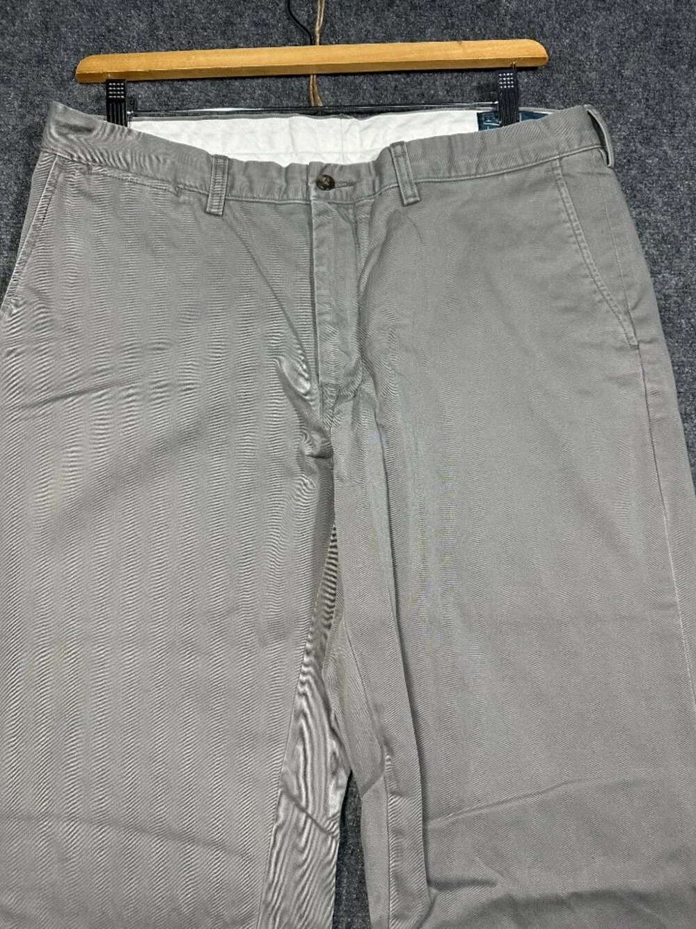 Polo Ralph Lauren Pants Mens 36 X 33 Classic Fit Chino Gray Cotton Pockets Logo